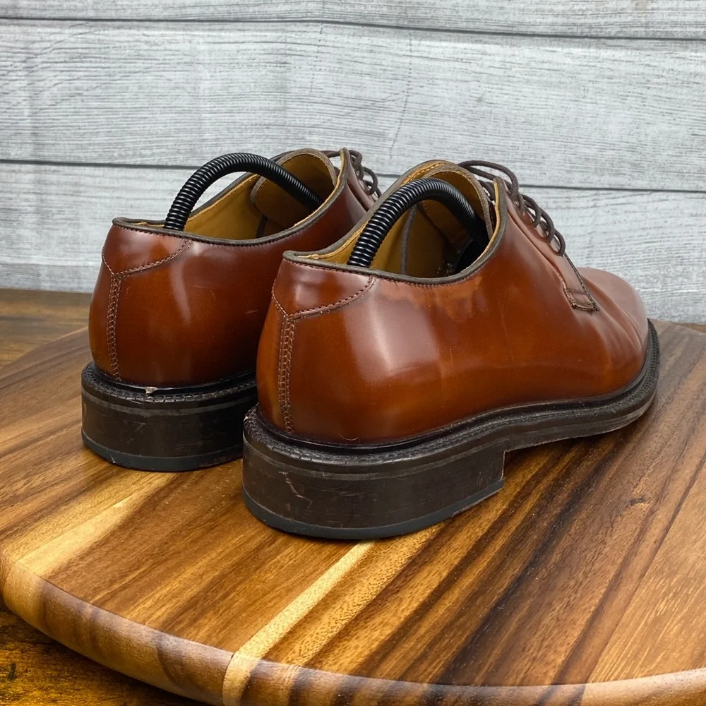 Shoepassion The Berlin Shoe Brand Brown Polished Leather Derby 5551 Men Size 10